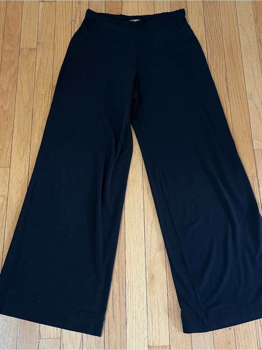 J Jill Stretch Rayon Spandex Wide Leg Pull-On Lounge Pants Elastic Waist Black S